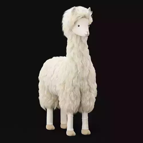 Llama Standing Plush 3D model
