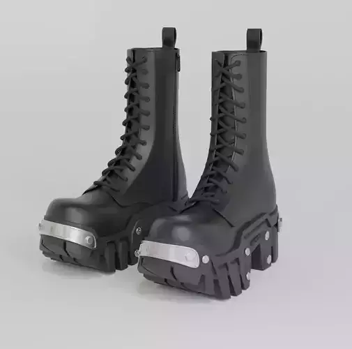 Balenciaga Bulldozer Boots 3D model