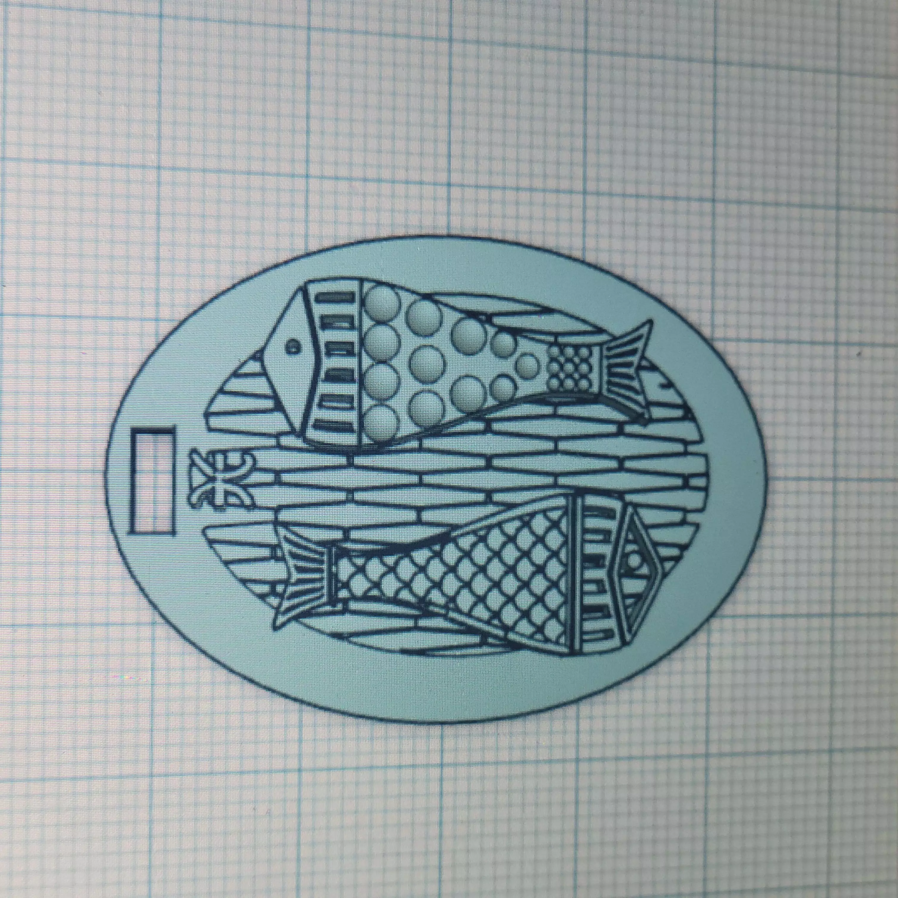 MEDALLION PISCES 3D print model_0