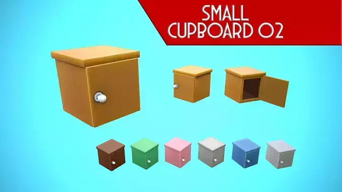 SMALL CUPBOARD 02 CARTOON STYLIZED