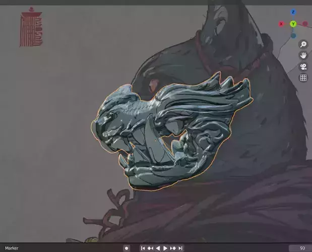 Neko Samurai Menpo Mask