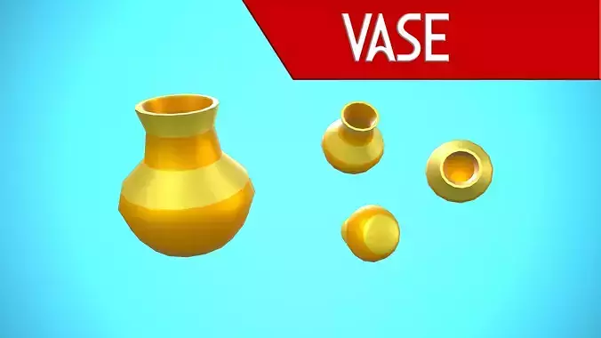 VASE CARTOON STYLIZED