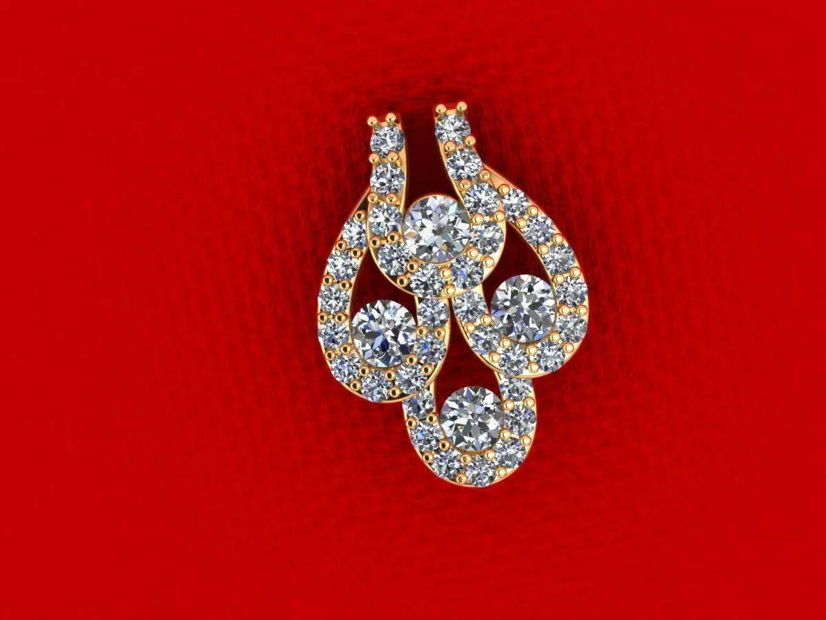 Diamond Women Fashion Pendant P58 3D print model