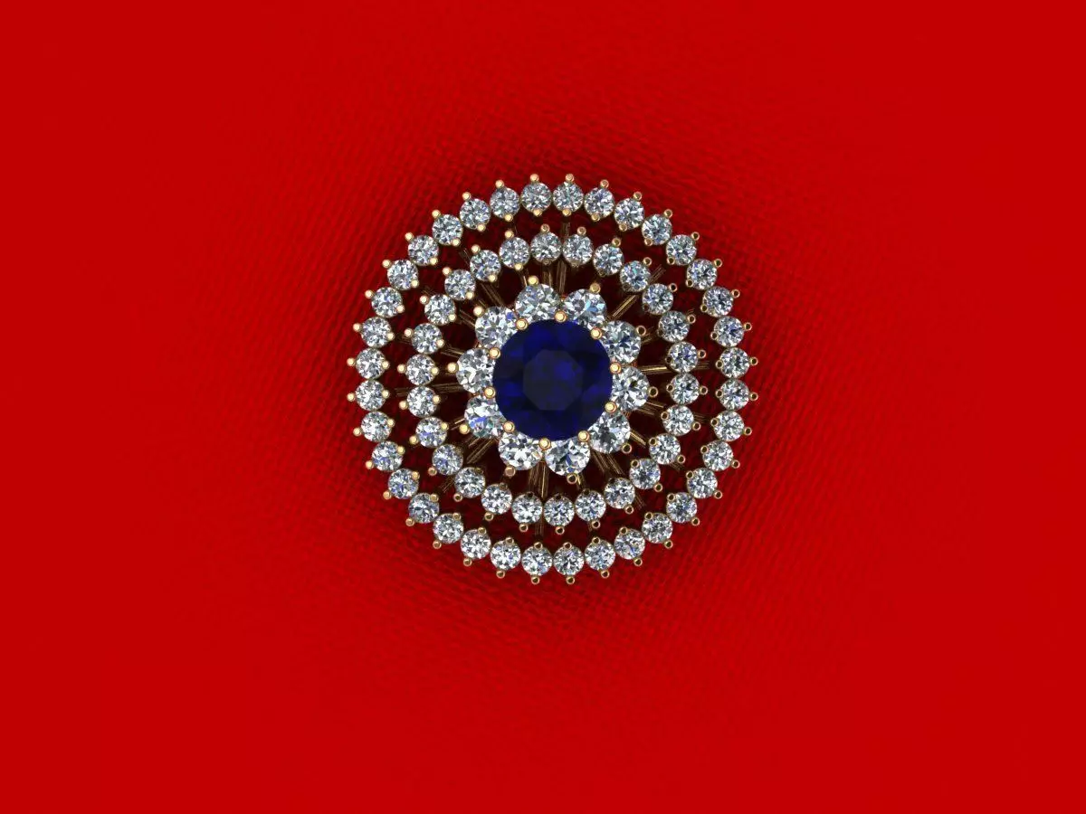 Women Diamond Fashion Pendant P53 3D print model
