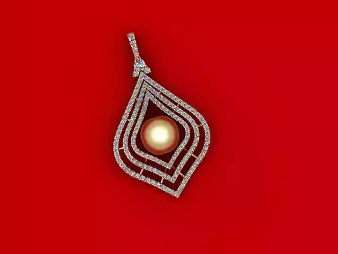 Round Pear Diamond Fashion Pendant P47