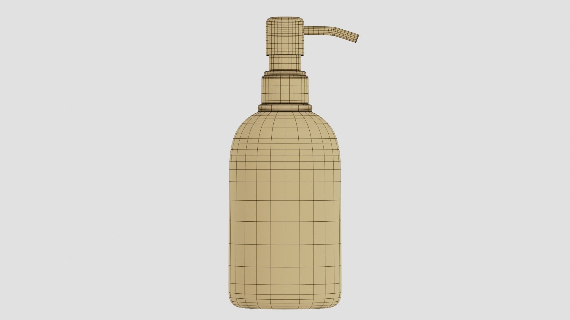 Black Pump Bottle 01 3D model_7