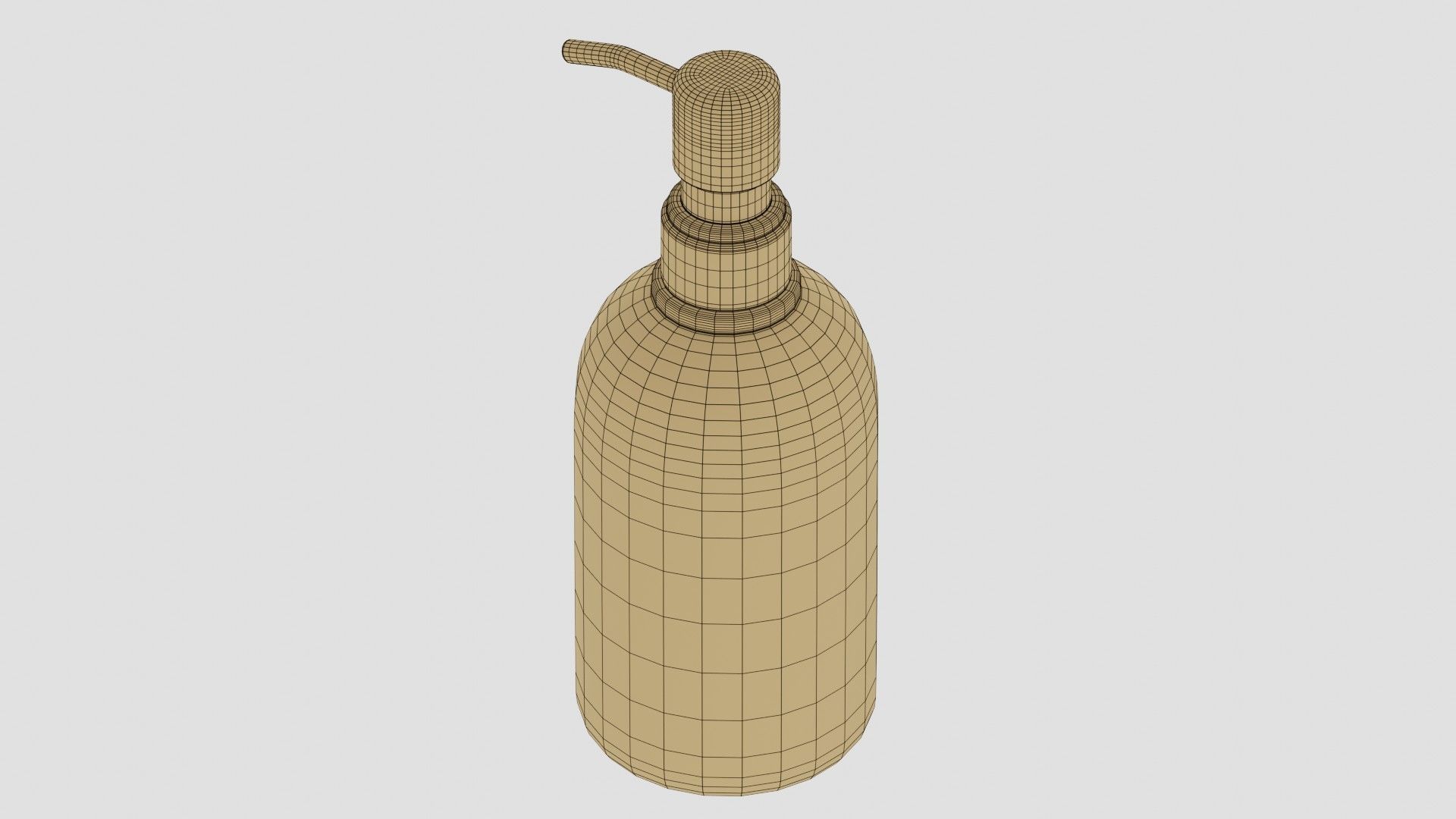 Black Pump Bottle 01 3D model_8