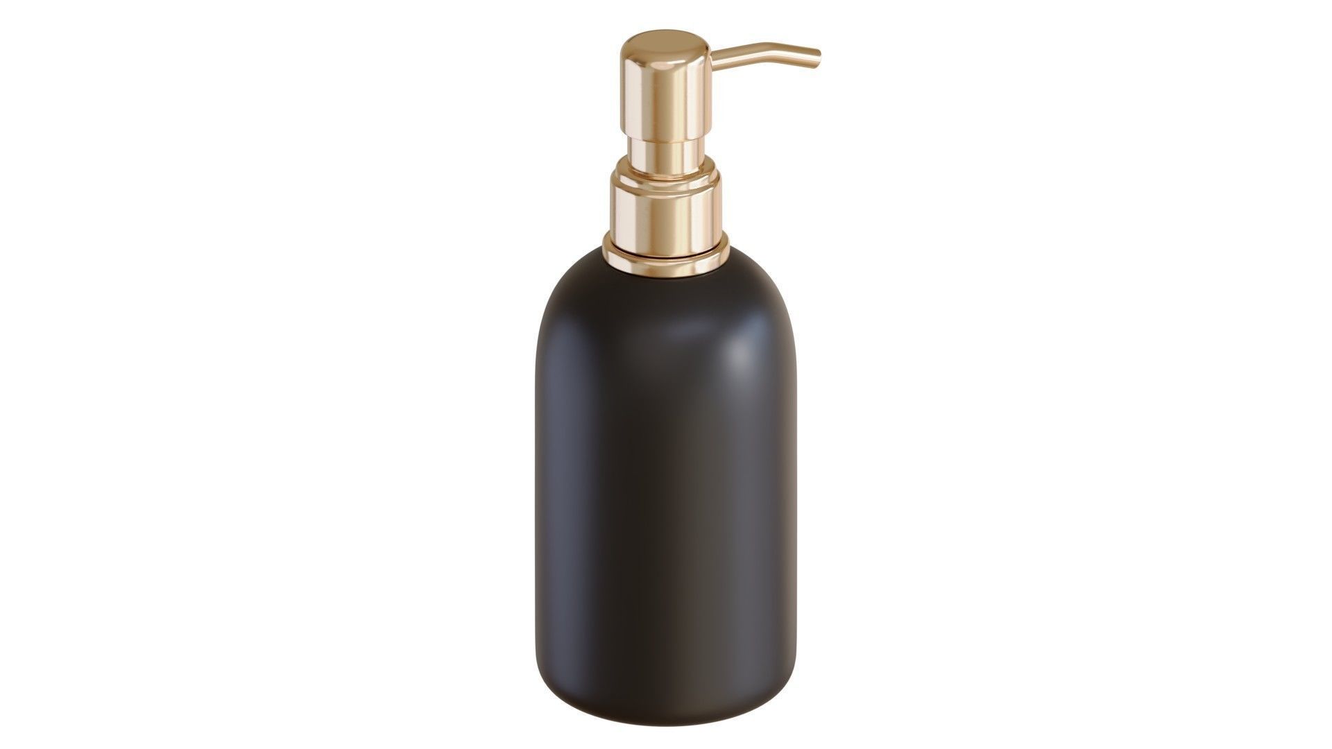 Black Pump Bottle 01 3D model_2