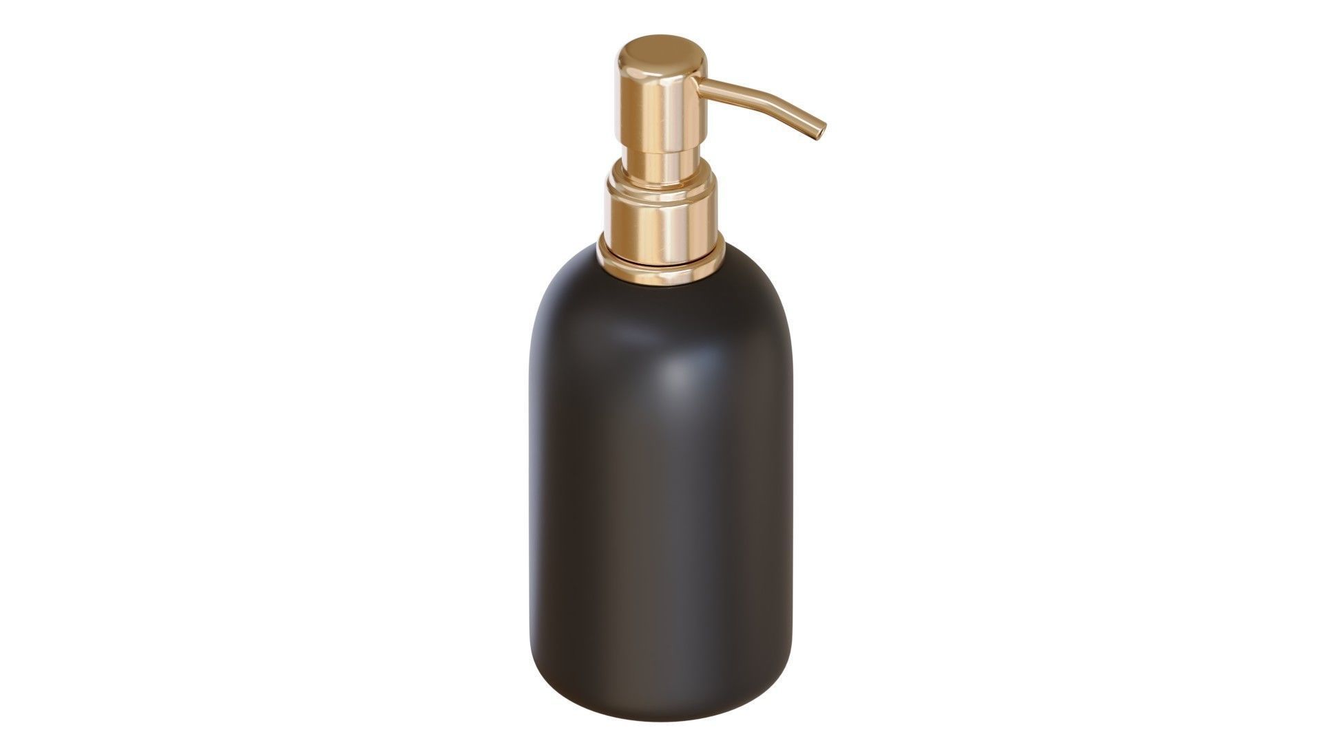 Black Pump Bottle 01 3D model_1