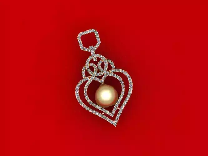 Round Pear Diamond Pendant P39