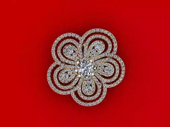 Diamond Flower Pendant P20
