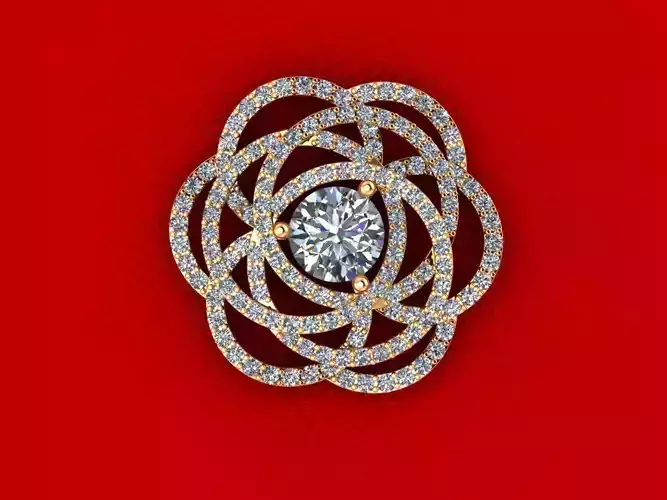 Twist Diamond Pendant P19