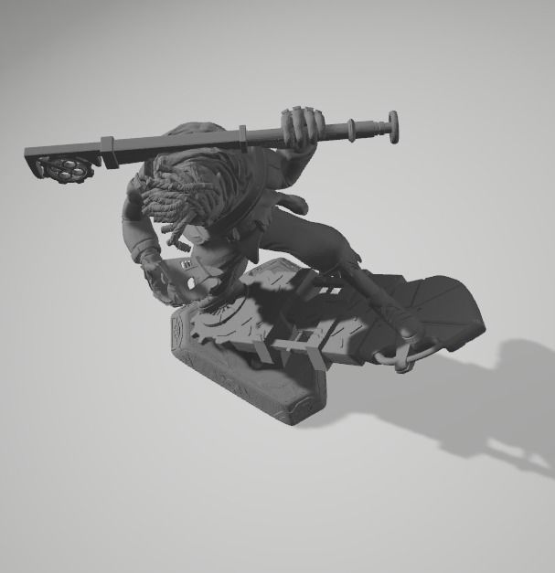 Ekko Arcane Print Ready Statue 3D print model_6