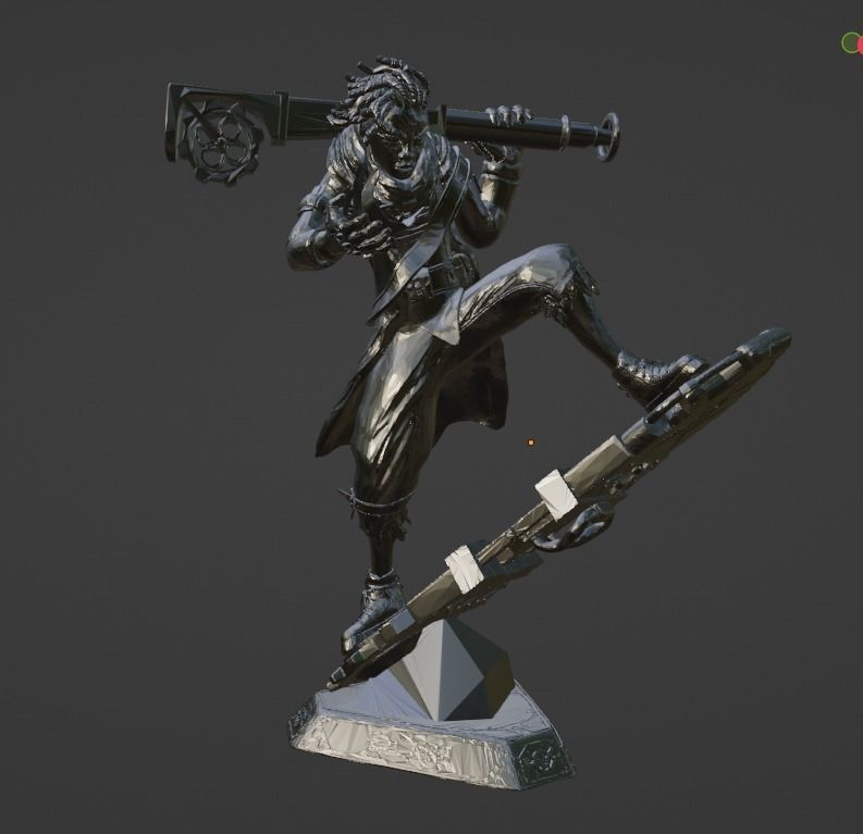 Ekko Arcane Print Ready Statue 3D print model_9