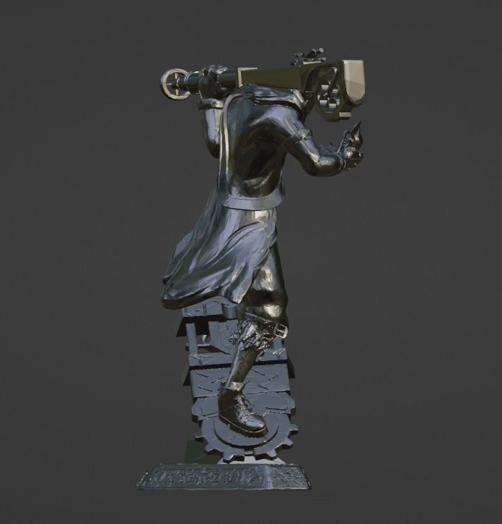 Ekko Arcane Print Ready Statue 3D print model_5