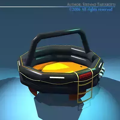 Rescue liferaft set 3D model