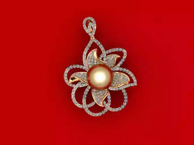 Round Pear Diamond Pendant P11