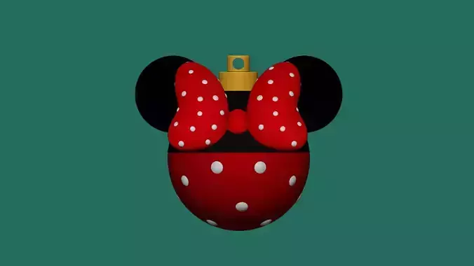 MINNIE MOUSE CHRISTMAS BALL 3D print model