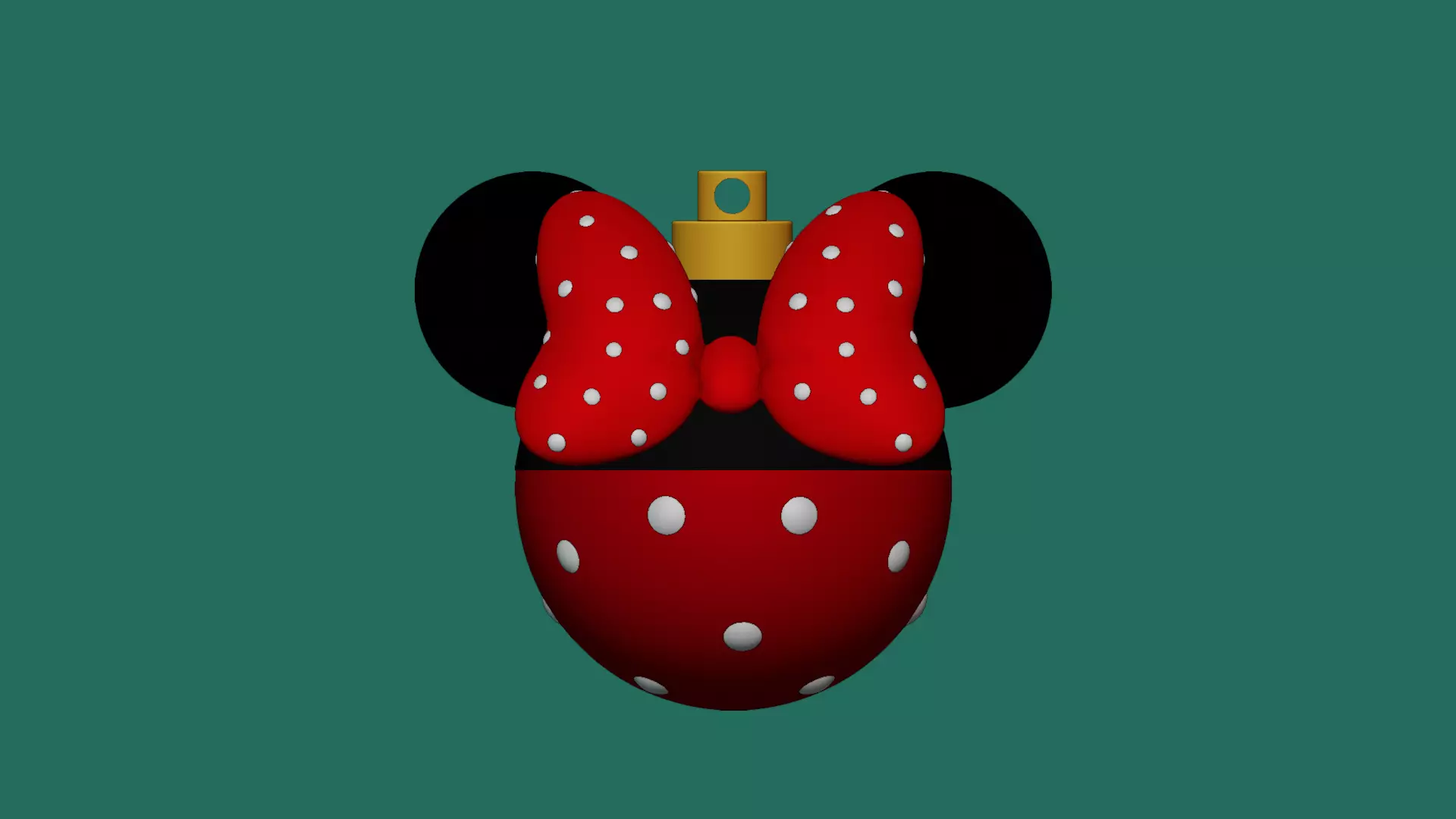 MINNIE MOUSE CHRISTMAS BALL 3D print model_0