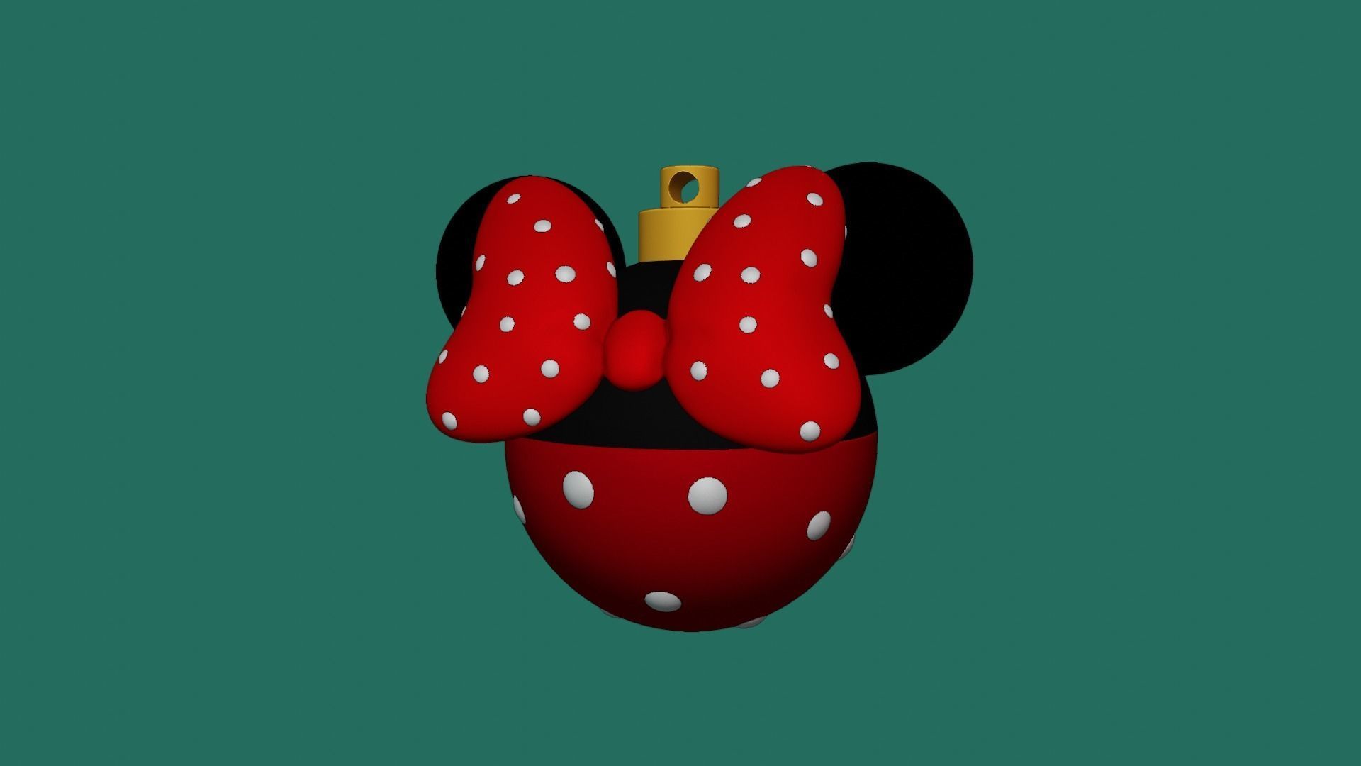 MINNIE MOUSE CHRISTMAS BALL 3D print model_6