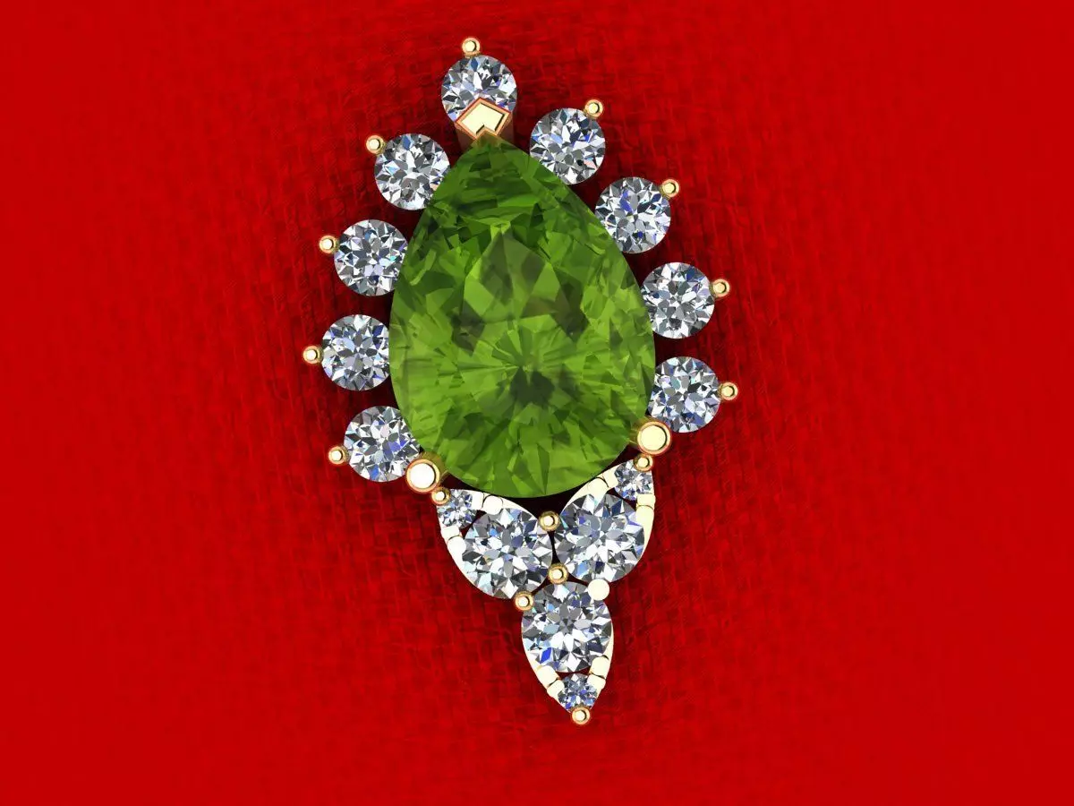 Gemstone Fashion Pendant P10 3D print model