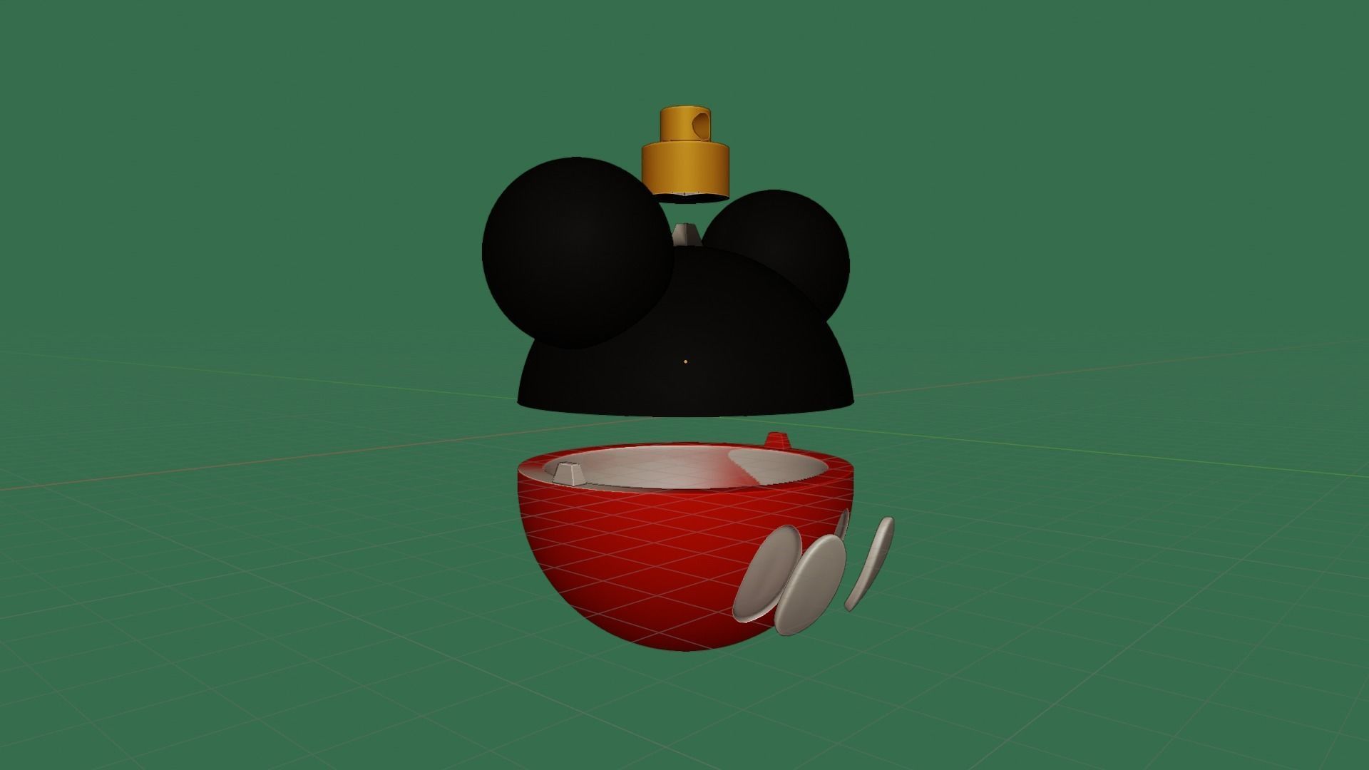 MICKEY AND MINNIE CHRISTMAS BALL 3D print model_4