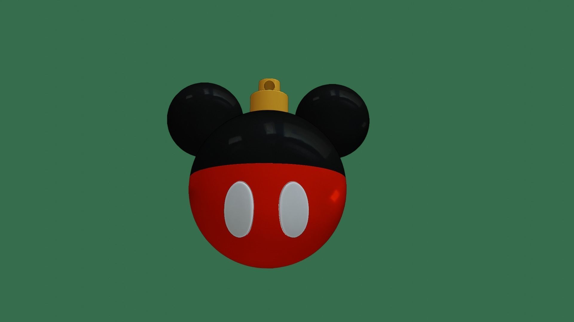 MICKEY AND MINNIE CHRISTMAS BALL 3D print model_17