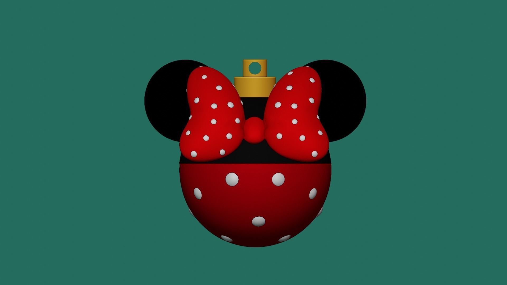 MICKEY AND MINNIE CHRISTMAS BALL 3D print model_9