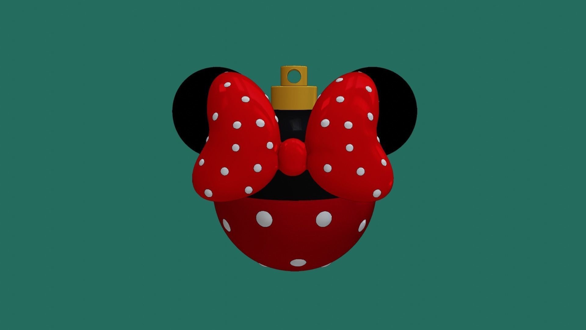 MICKEY AND MINNIE CHRISTMAS BALL 3D print model_12