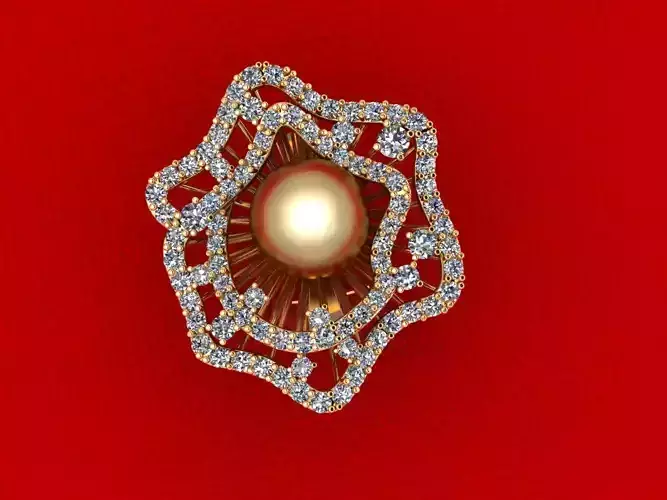 Round Pear Creative Diamond Pendant 