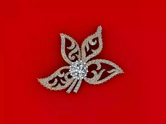Fashion Flower Diamond Pendant P17