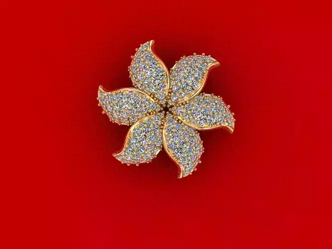 Diamond Flower Pendant P6
