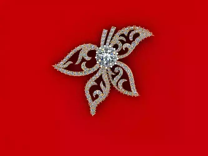 Diamond Flower Pendant P8