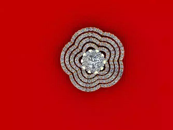 Flower Diamond Pendant P12