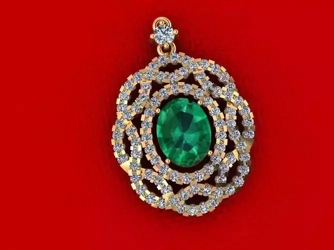 Twist Gemstone Pendant