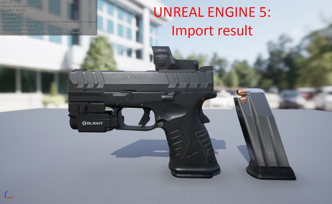 XDM Elite compact-Low-poly 3D model Low-poly 3D model_5