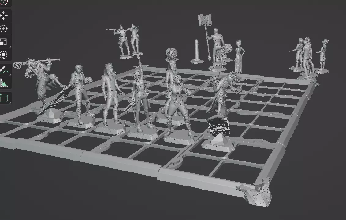 Arcane Character Models as Chess Set 3D print model_0