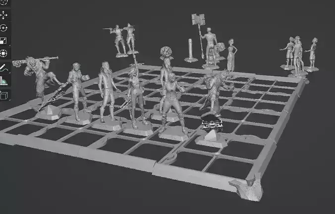 Arcane Character Models as Chess Set 