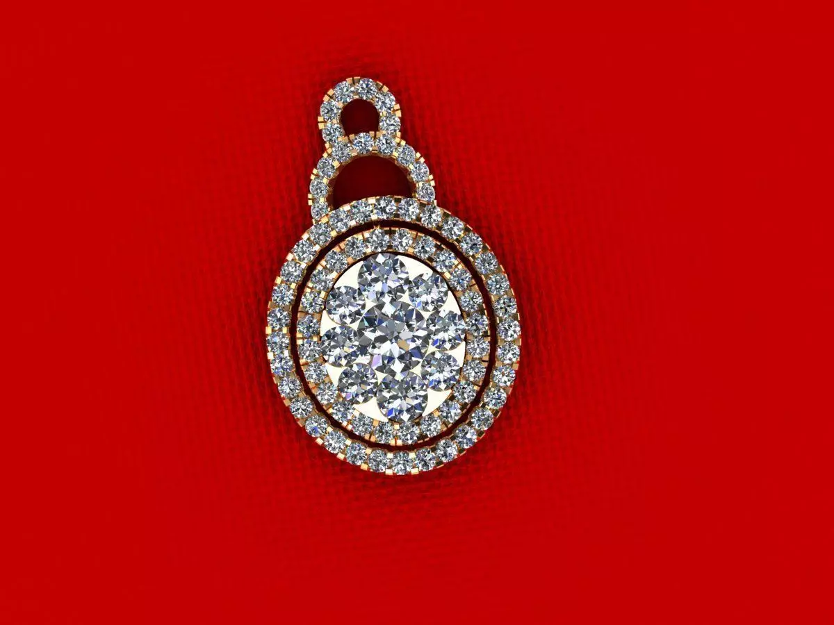 Women Diamond Fashion Pendant 3D print model