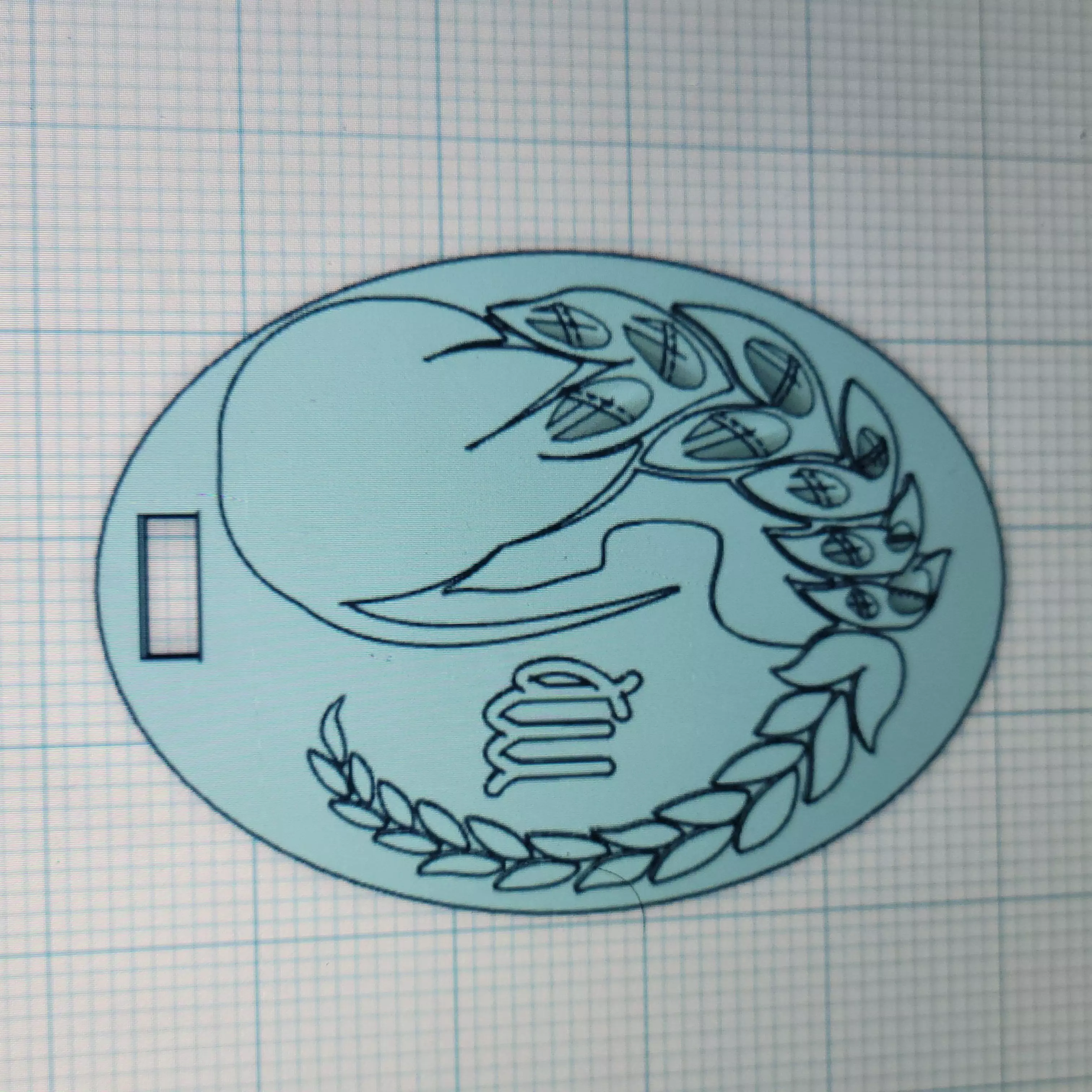 MEDALLION VIRGO 3D print model