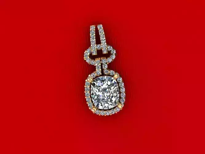 Side Stone Diamond Pendant P2