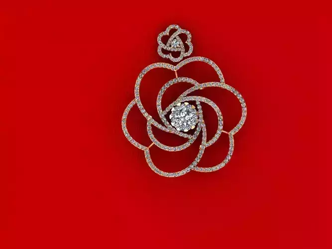 Women Flower Diamond Pendant