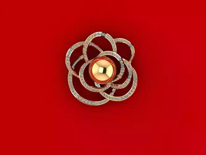 Round Pear Diamond Pendant P1