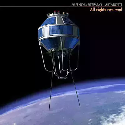 Kosmos 2251 3D model