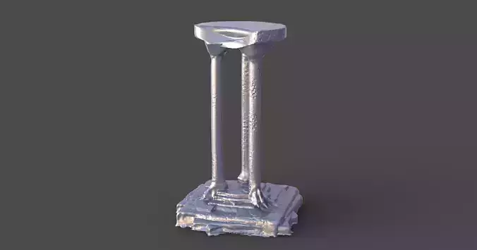 Oracle of Delphi sculpted chair 3D model