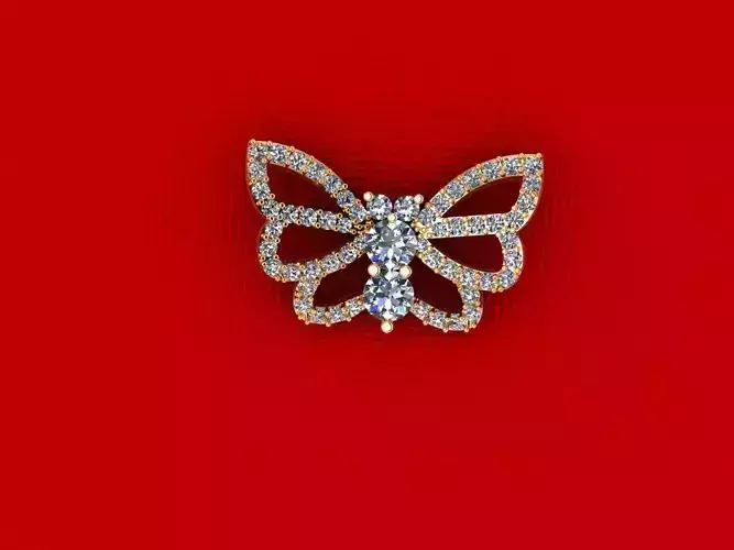 Diamond Butterfly Pendant