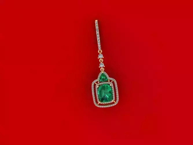 Gemstone Diamond Earring 