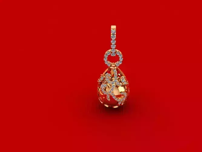 Round Pear Diamond Earring