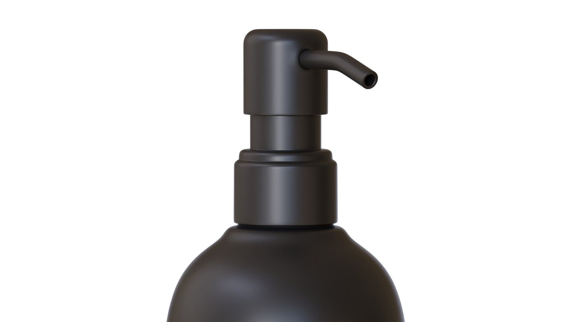 Black Pump Bottle 02 3D model_5