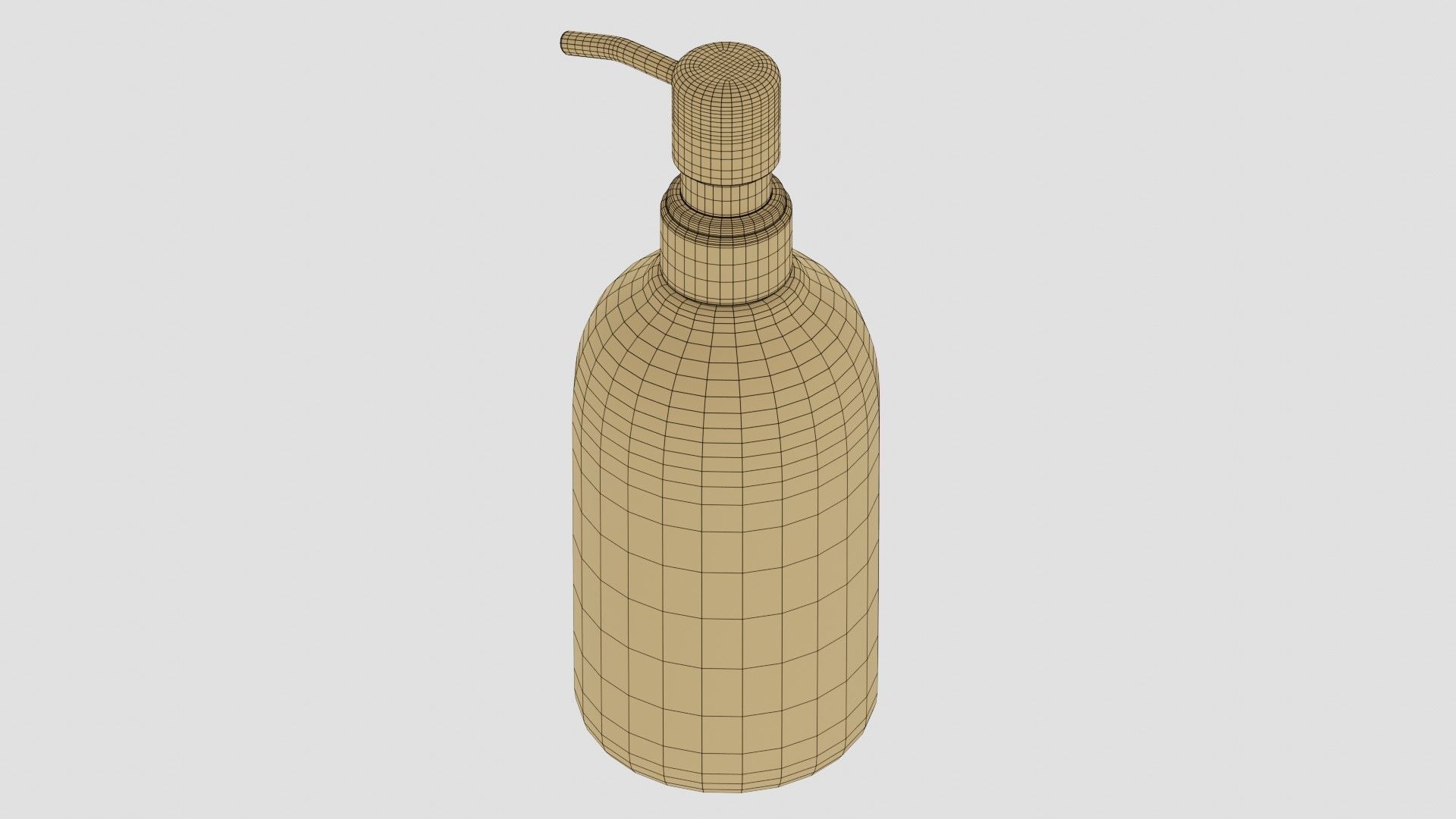 Black Pump Bottle 02 3D model_8